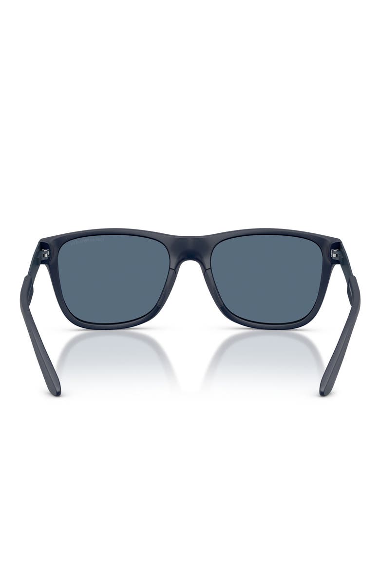 56mm Square Sunglasses, Alternate, color, MATTE BLUE / DARK BLUE