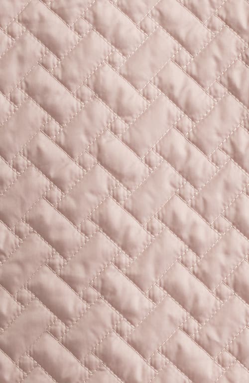 London Fog Water Resistant Quilted Jacket With Removable Hood In Pink