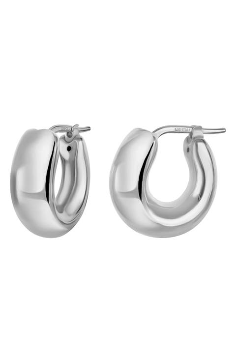 14K Gold Chunky Hoop Earrings