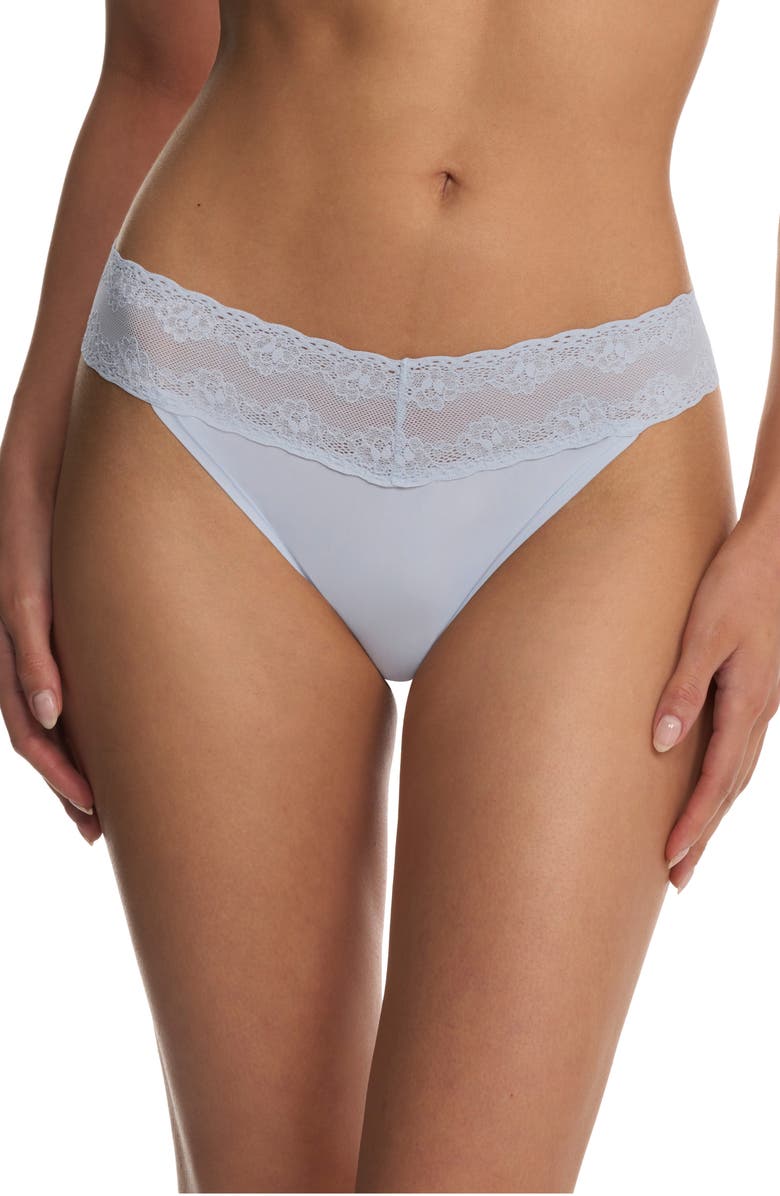 Natori Bliss Perfection One Size Thong, Main, color, Frosted Sky