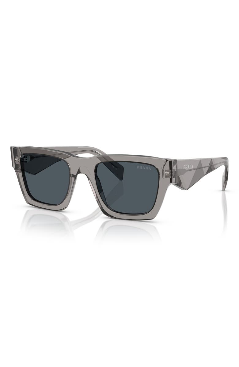 Prada 50mm Pillow Sunglasses, Alternate, color, Dark Grey
