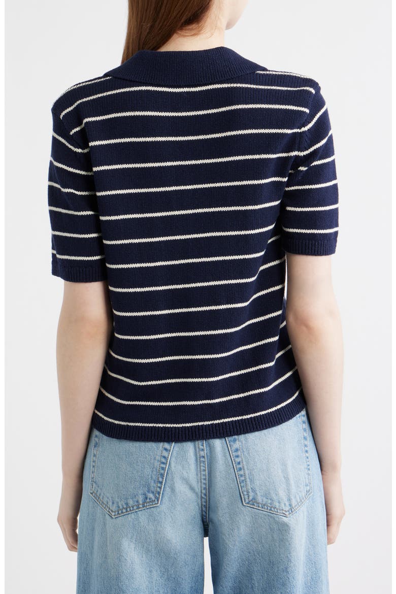 The Stripe Polo Top, Alternate, color, NAVY MULTI