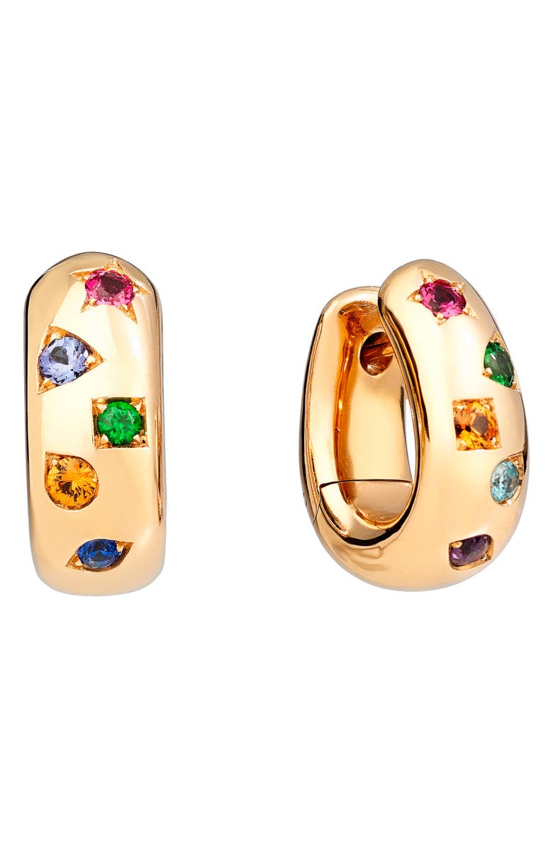 Pomellato Iconica Semiprecious Stones Huggie Earrings, Main, color,