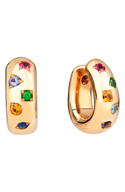 Iconica Semiprecious Stones Huggie Earrings