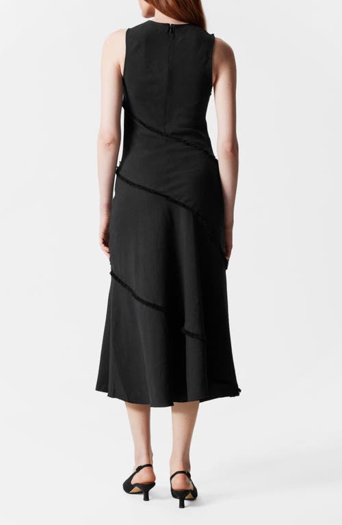 Shop & Other Stories Sleeveless Midi Dress In Black Dark