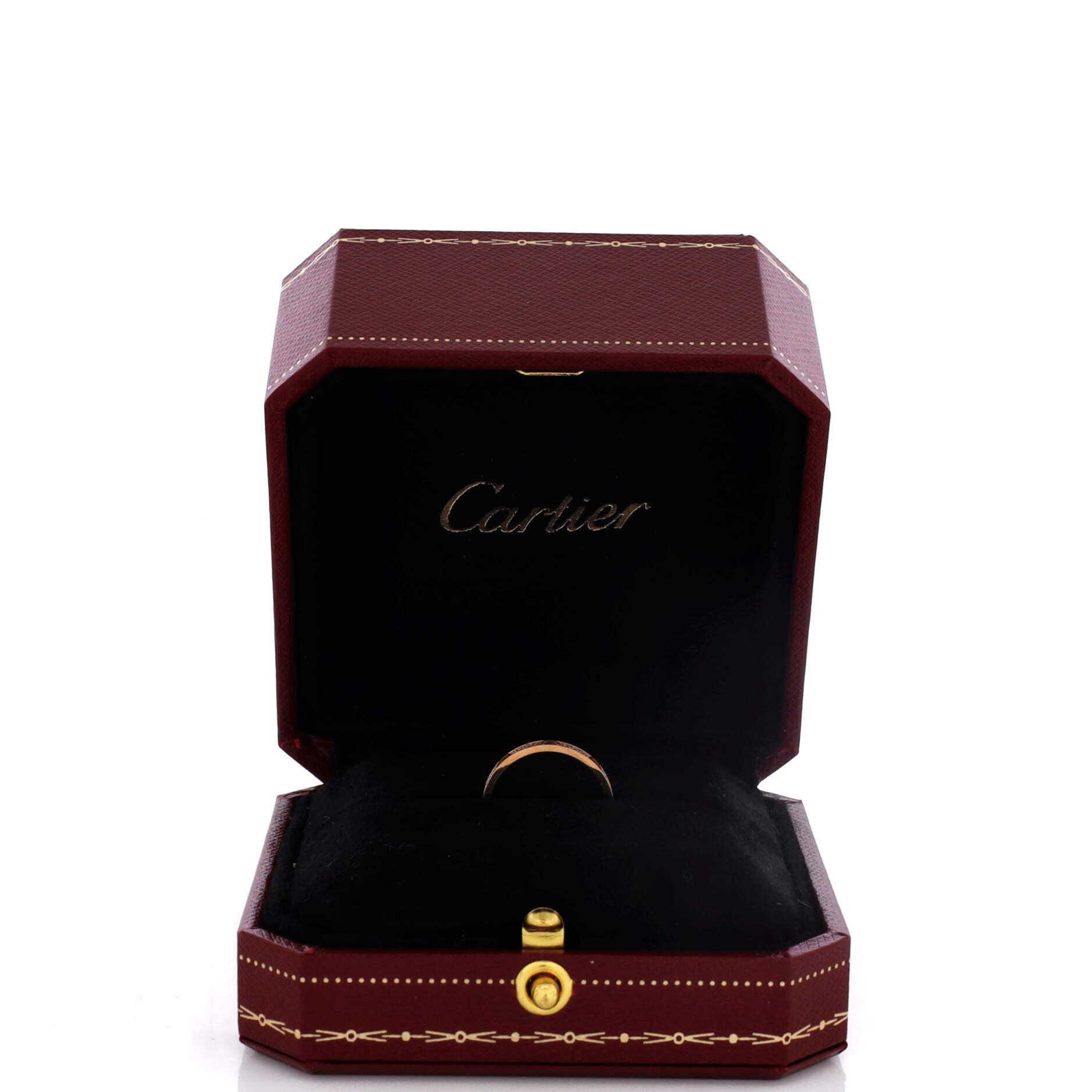 Love Wedding Band Pave Diamonds Ring 18K Rose Gold and Diamonds Small, Alternate, color, Metallic Gold