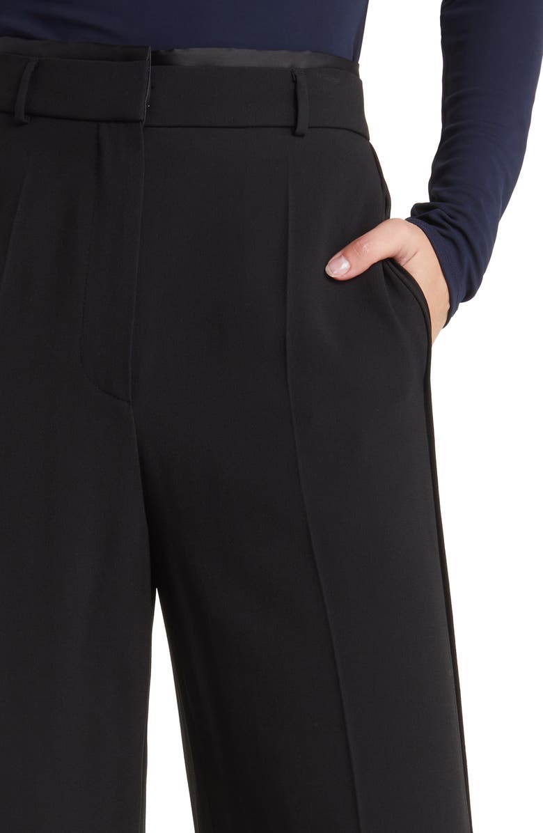 BOSS Timoa Pleated Wide Leg Trousers, Alternate, color, 