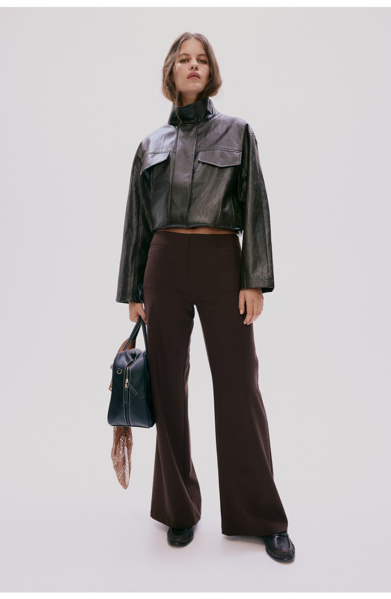 H&M Tailored Trousers, Alternate, color, Dark Brown