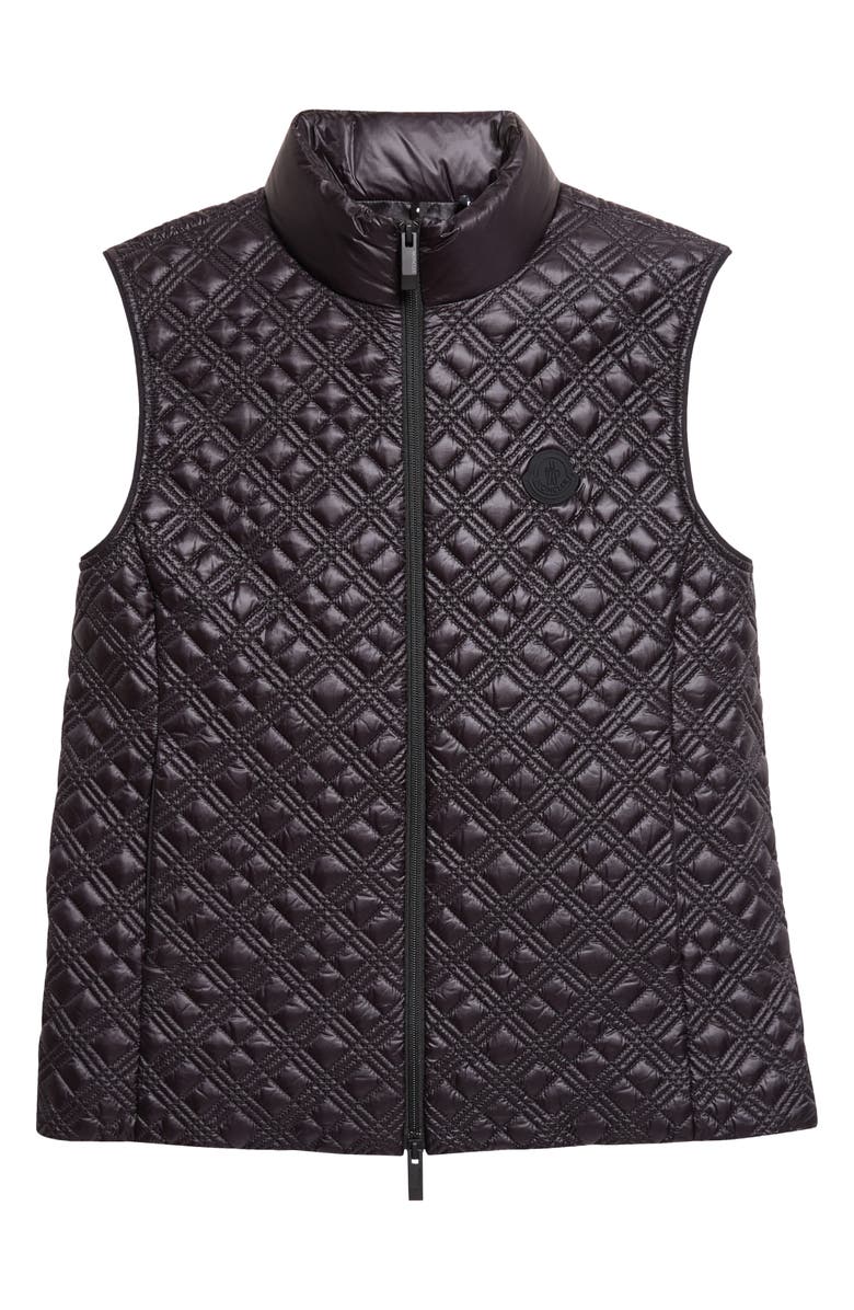 Moncler Interiorite Quilted Down Ripstop Vest, Main, color, Black