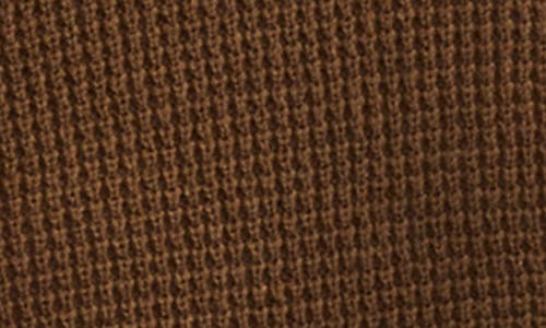 Lucky Brand Waffle Cotton & Linen Crewneck Sweater In Brown