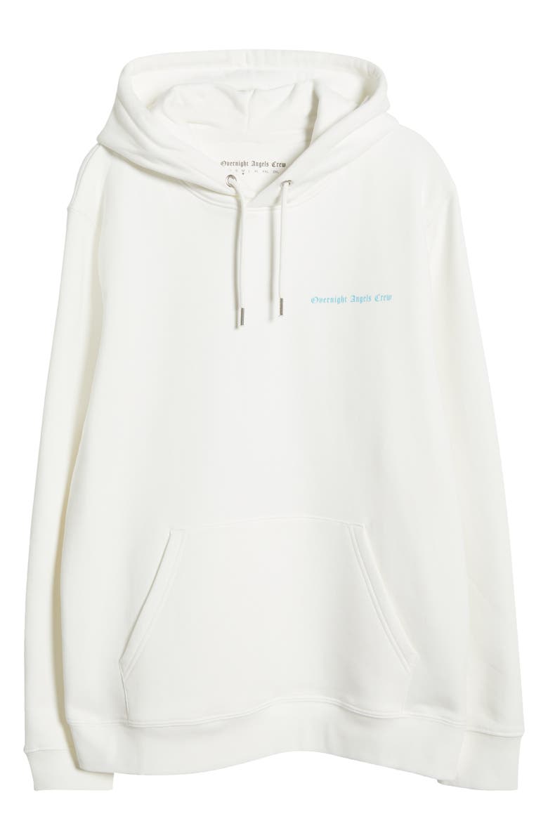 OVERNIGHT ANGELS CREW Graffiti Skull Graphic Hoodie, Alternate, color, 