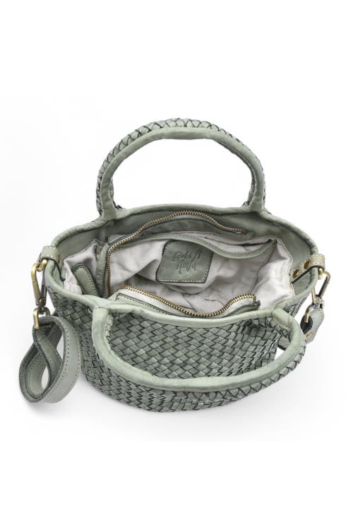 Bolsa Nova Lisa Woven Mini Tote In Pistachio