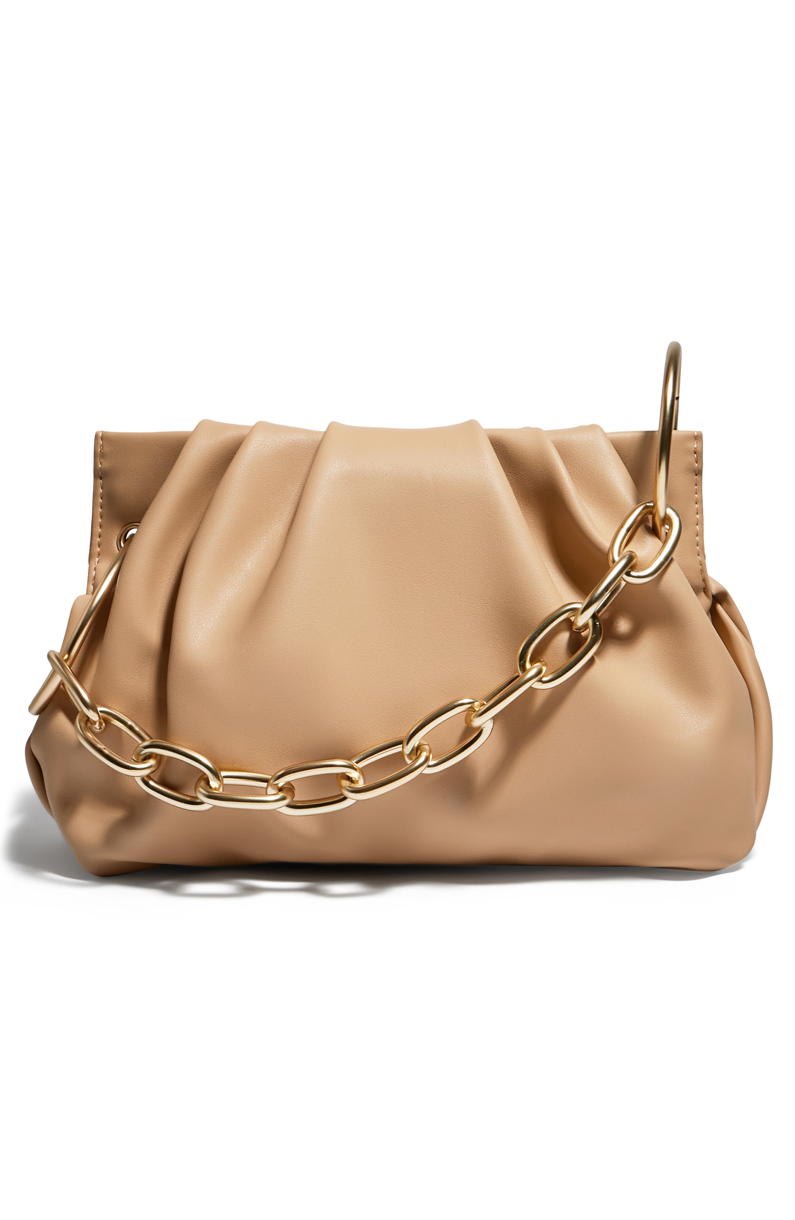 Chill Vegan Leather Frame Clutch, Alternate, color, BEIGE