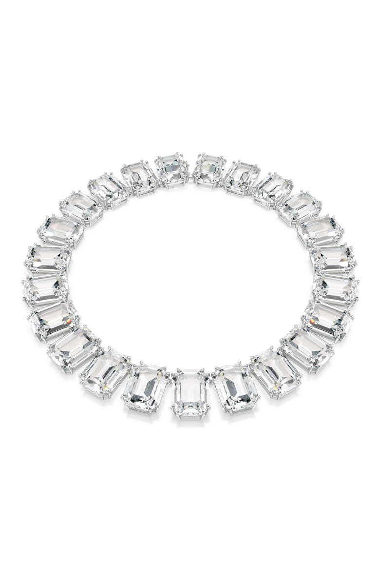 Millenia Collar Necklace, Main, color, RHODIUM/ CRYSTAL