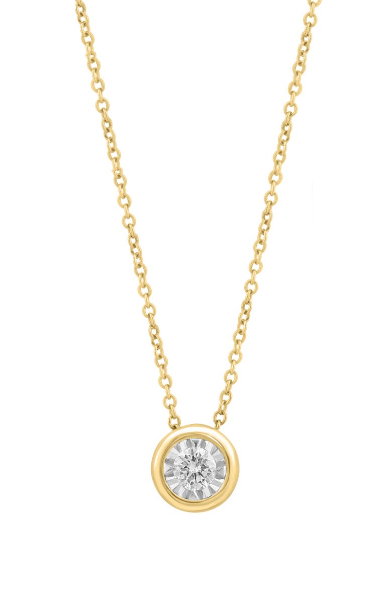 Round Diamond Pendant Necklace, Main, color, GOLD
