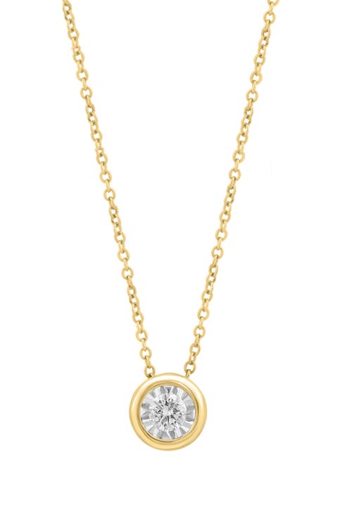Round Diamond Pendant Necklace
