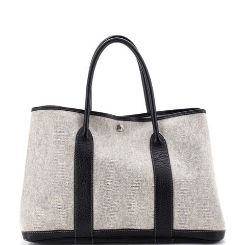 Garden Party Tote Toile and Leather 36