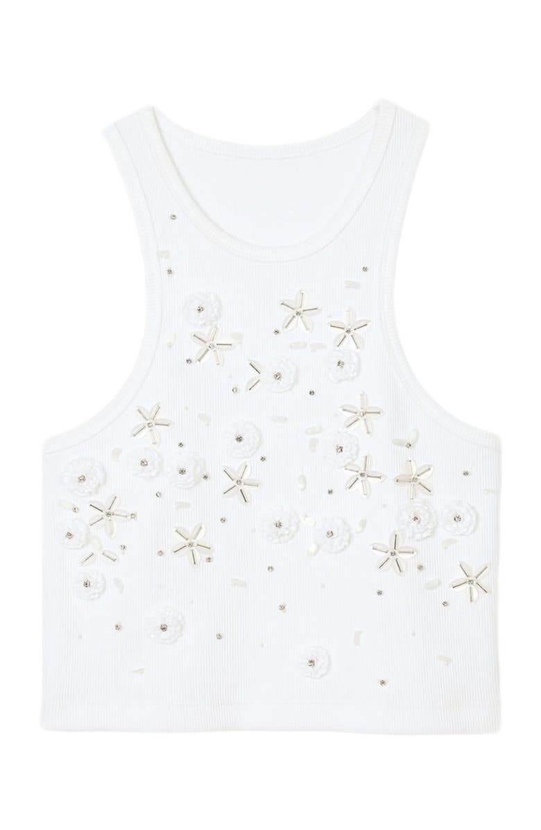 SANDRO Beaded and rhinestone tank top, Alternate, color, 