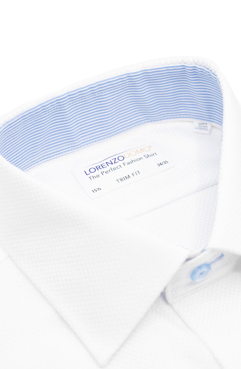 Lorenzo Uomo Trim Fit Basketweave Cotton Dress Shirt, Alternate, color,