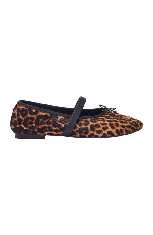 MAJE MAJE LEOPARD-EFFECT LEATHER BALLET FLATS 