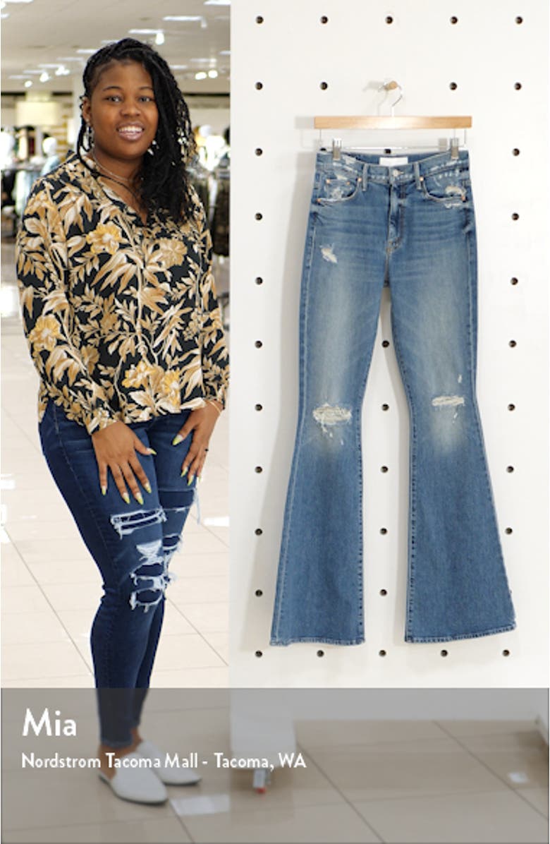 The Super Cruiser Ripped High Waist Flare Jeans, sales video thumbnail