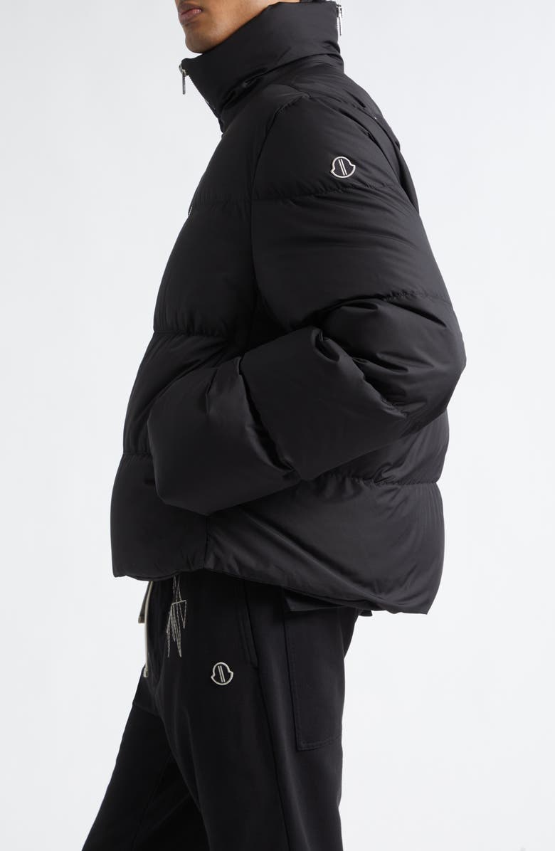 Moncler x Rick Owens Cyclopic Down Puffer Jacket, Alternate, color, Black