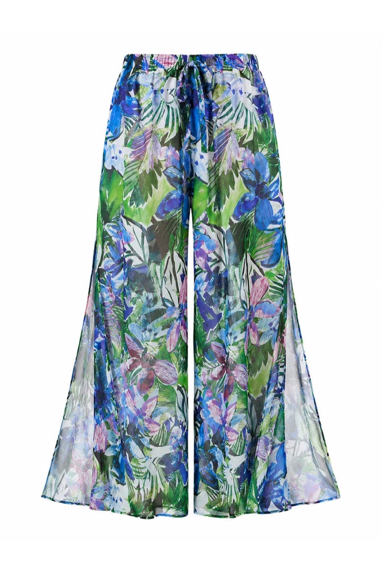 Flowers Anemon Pants, Main, color, Blue