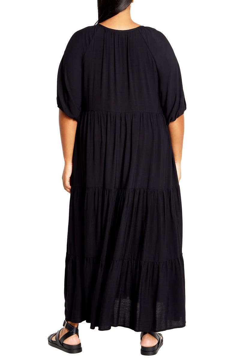 City Chic Brynn Tiered Maxi Dress, Alternate, color, 
