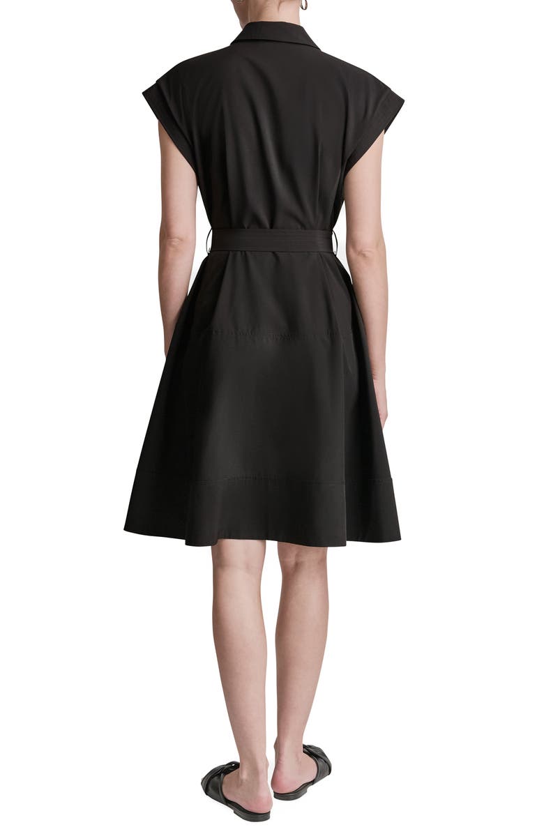 DKNY Belted A-Line Shirtdress, Alternate, color, Black