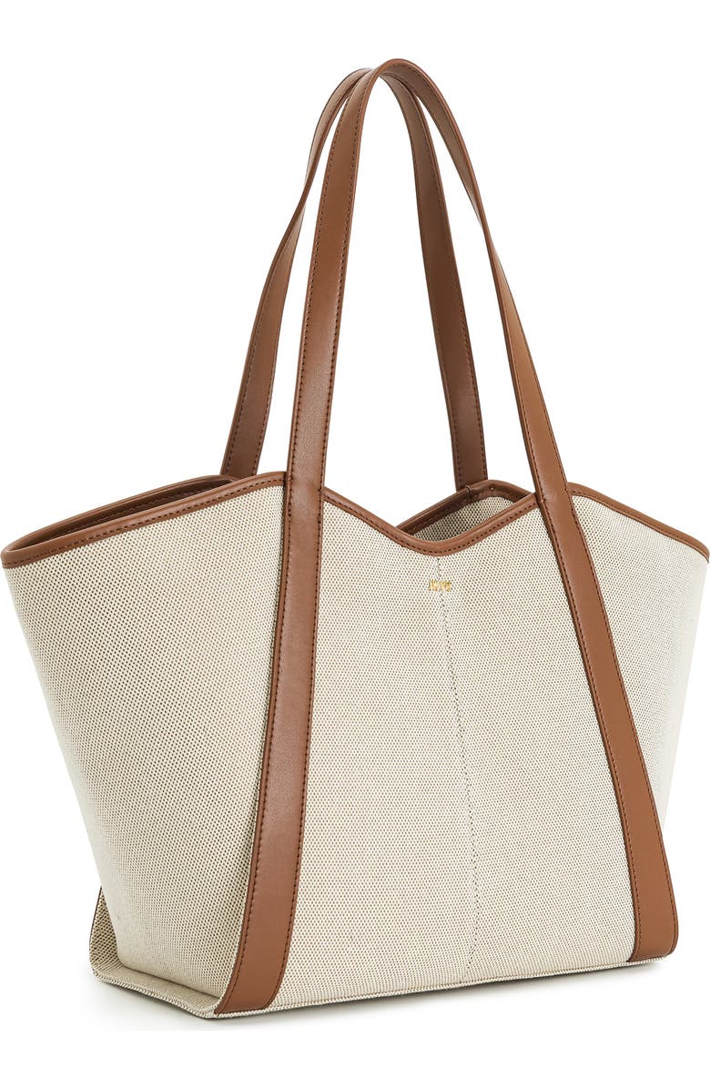 JW PEI Large Kiana Canvas Tote, Alternate, color, Brown Canvas