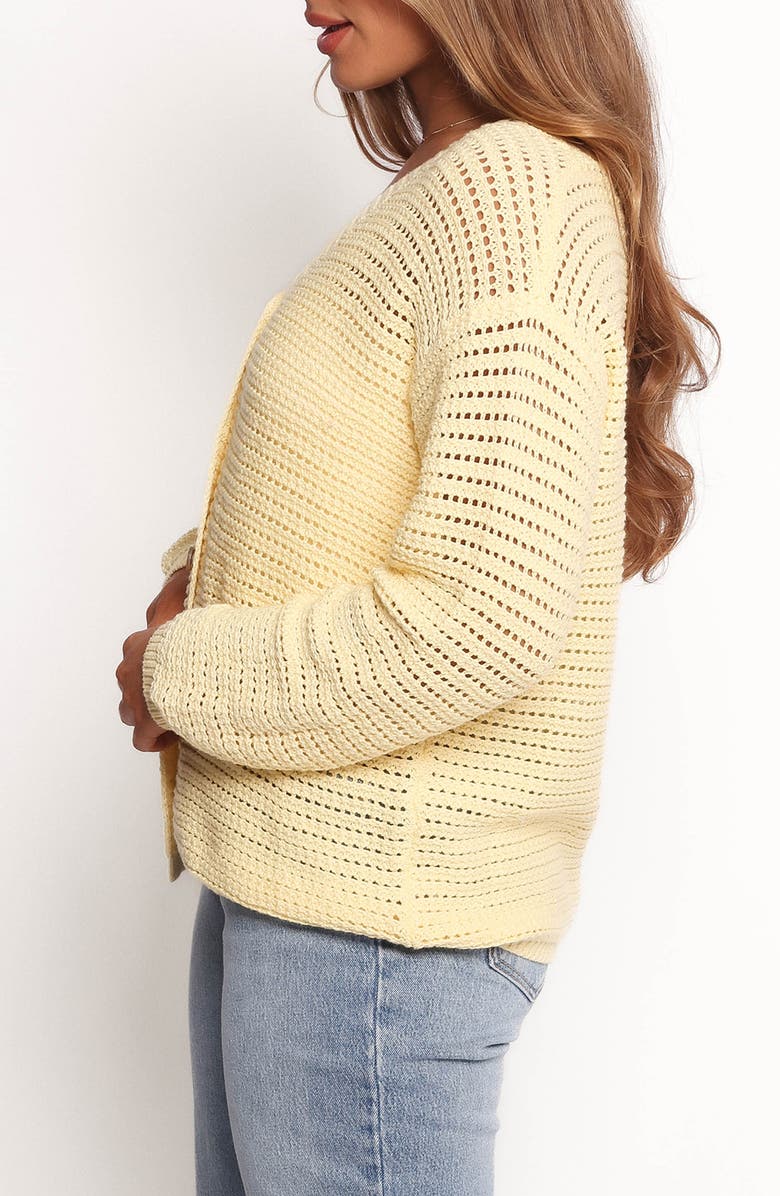 Petal & Pup Carrie Open Stitch Cardigan, Alternate, color, Yellow
