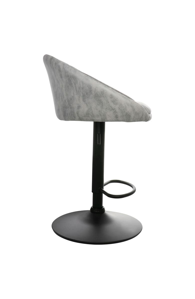 Elama 2 Piece Cloth Adjustable Bar Stool Set, Alternate, color, Gray