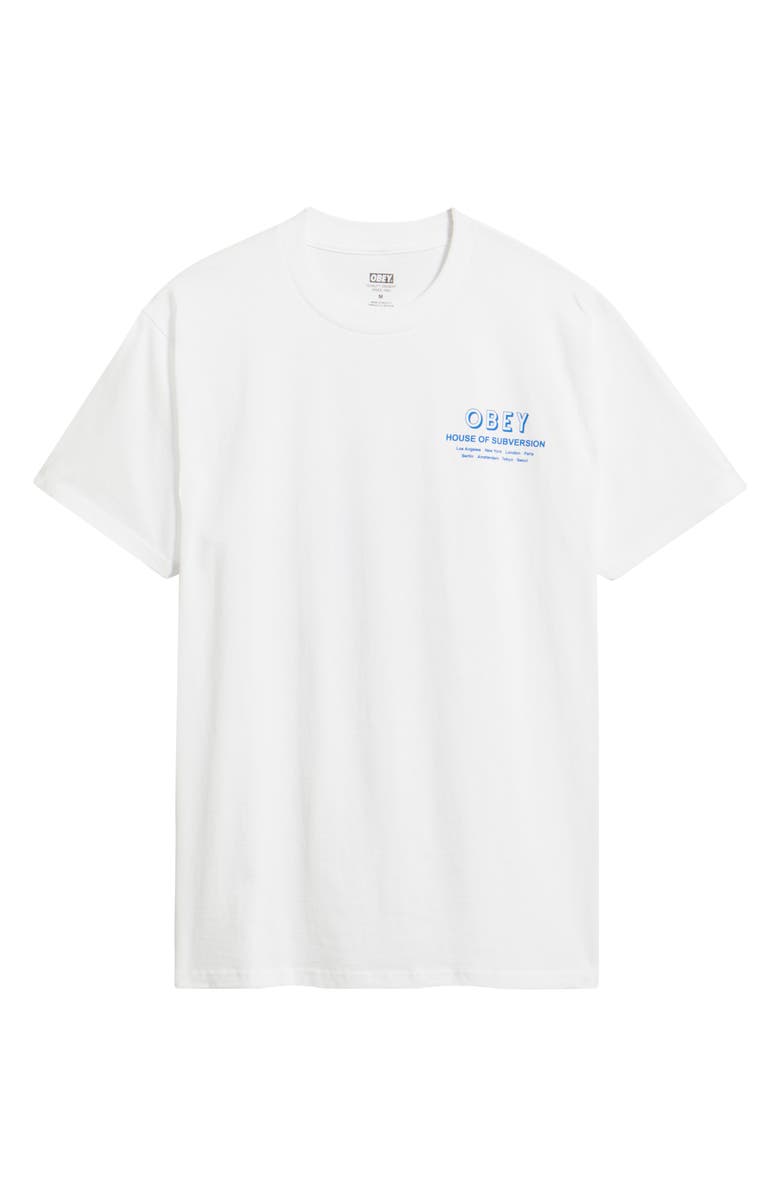 Obey House of Subversion Graphic T-Shirt, Alternate, color, White