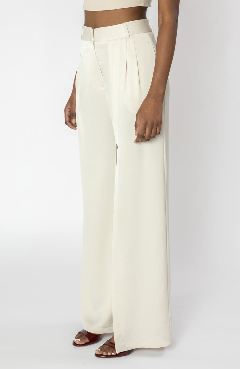 ISRAELLA KOBLA Verona Slit Hem Wide Leg, Alternate, color, Cream