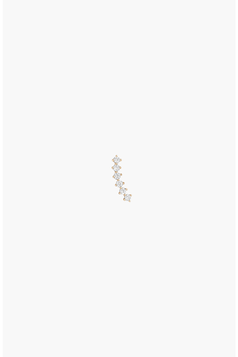 Lab Grown Sapphire Climber Flatback Earring, Alternate, color, Yellow Gold Vermeil