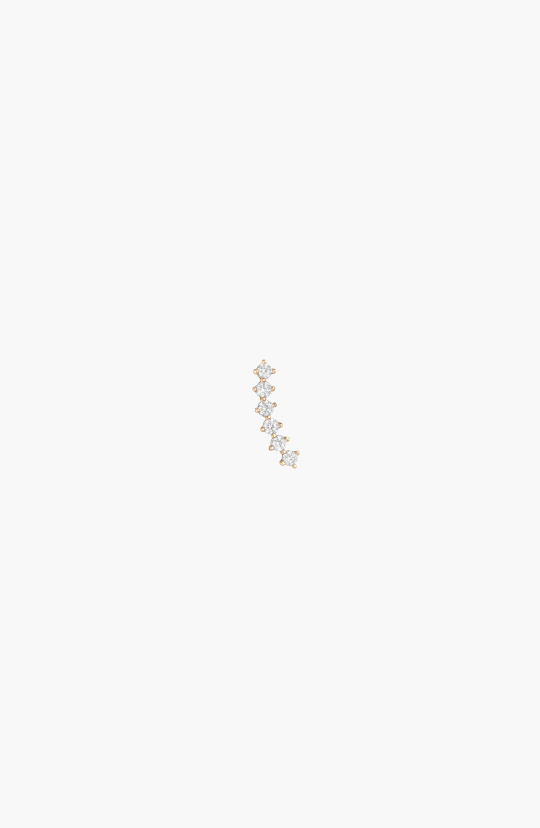 Aurate New York Lab Grown Sapphire Climber Flatback Earring, Alternate, color, Yellow