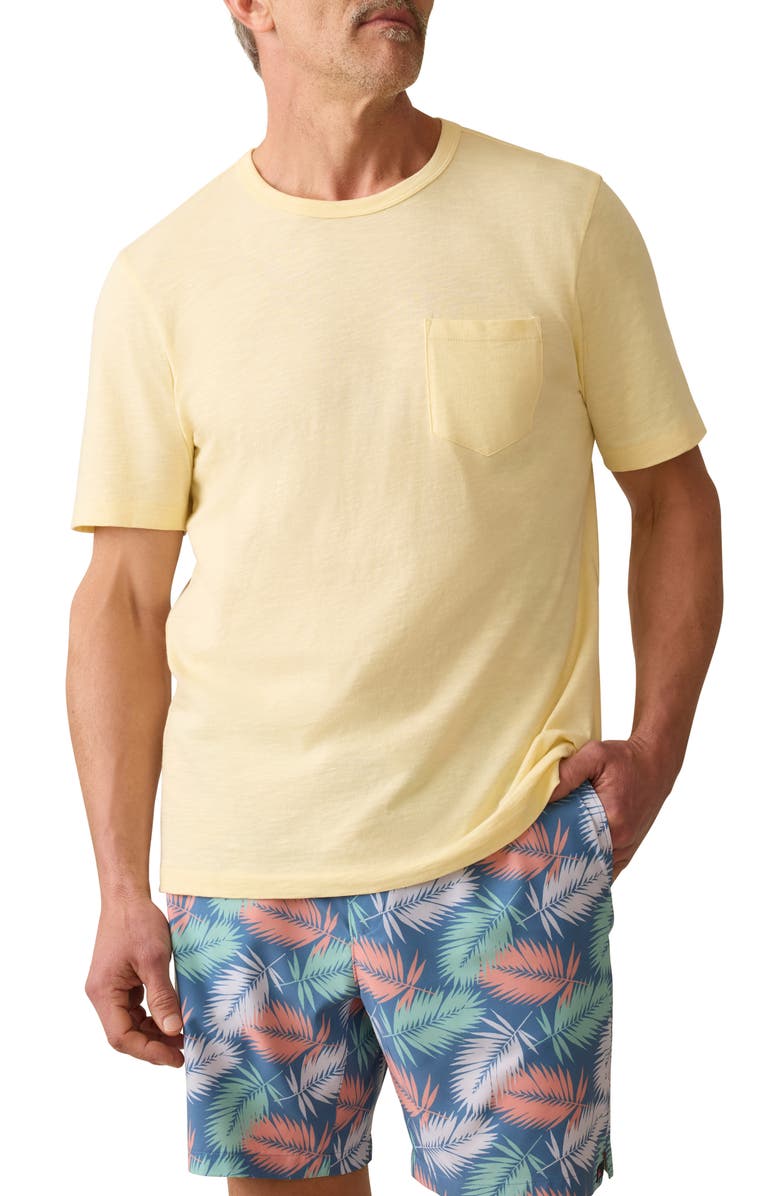 Faherty Sunwashed Pocket T-Shirt, Main, color, Isle Sun