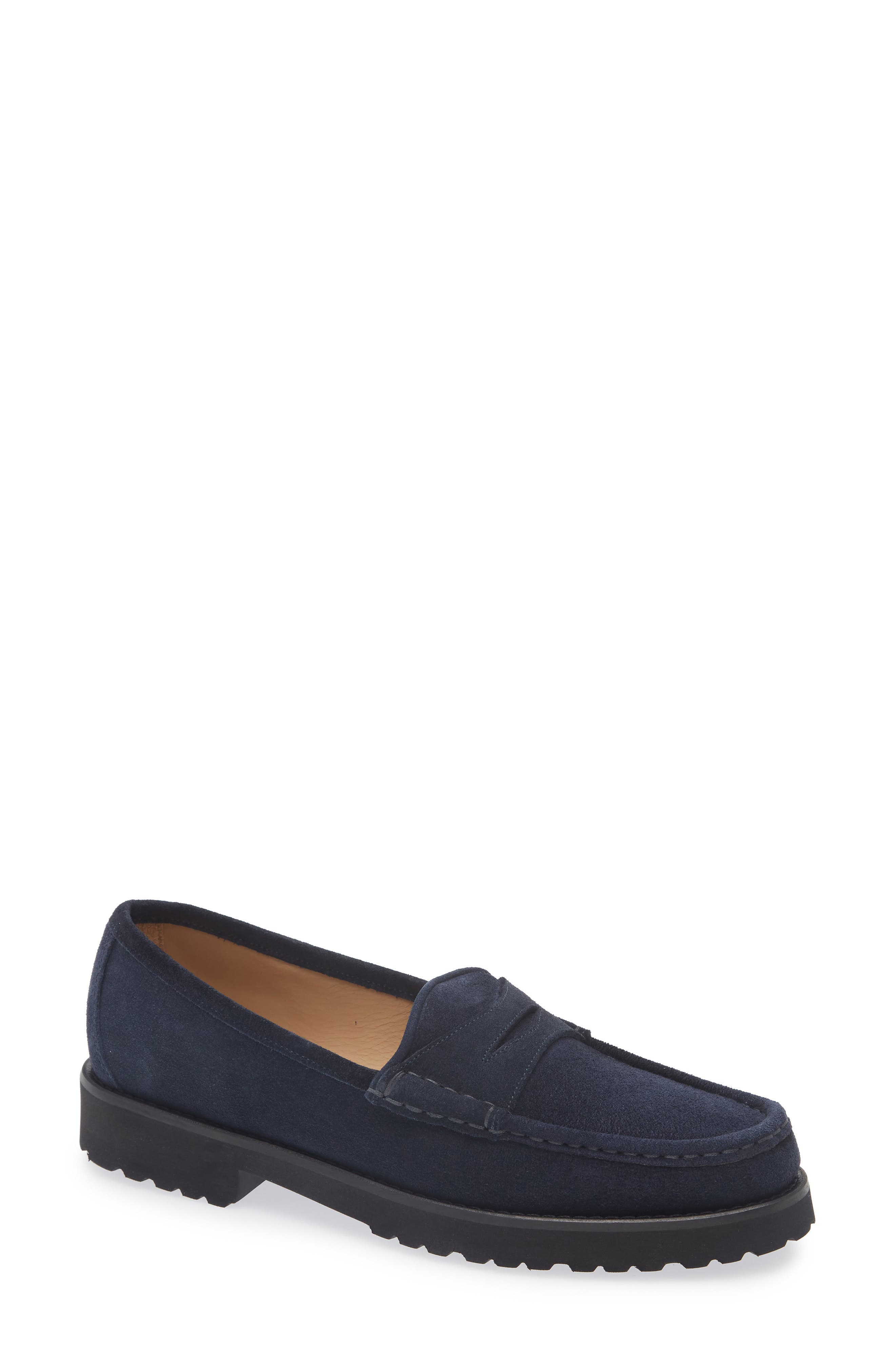 ANN MASHBURN Lug Sole Penny Loafer, Main, color, 