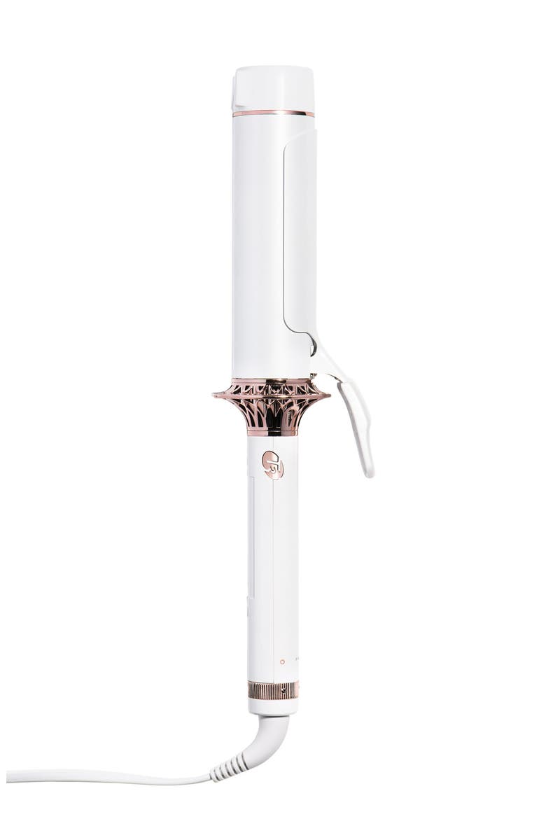 BodyWaver 1.75-Inch Clip Barrel Curling Iron for Waves and Volume, Main, color, WHITE/ROSE GOLD