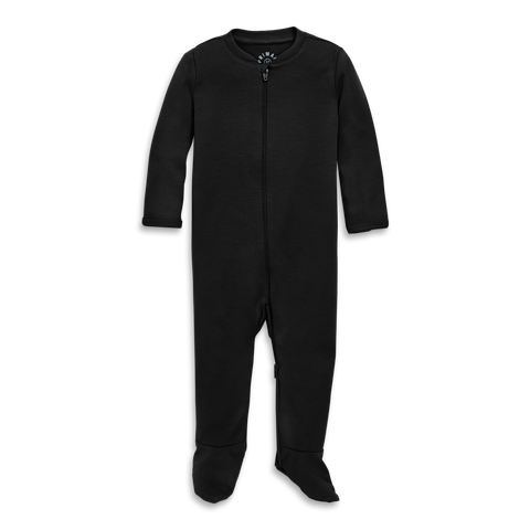 Baby Organic Zip Footie In Solid