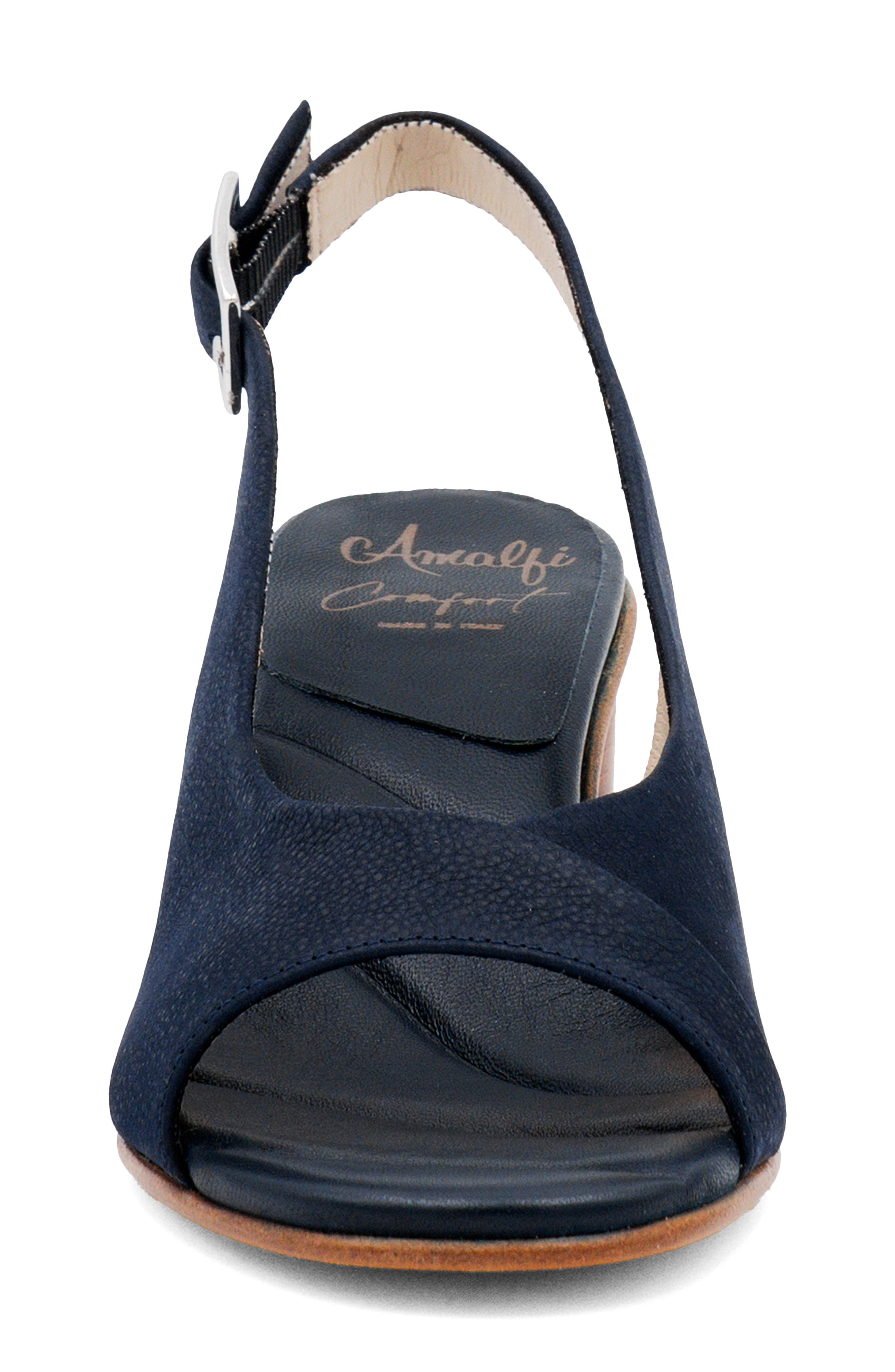 Amalfi by Rangoni Elevato Slingback Sandal, Alternate, color, Navy Long Beach