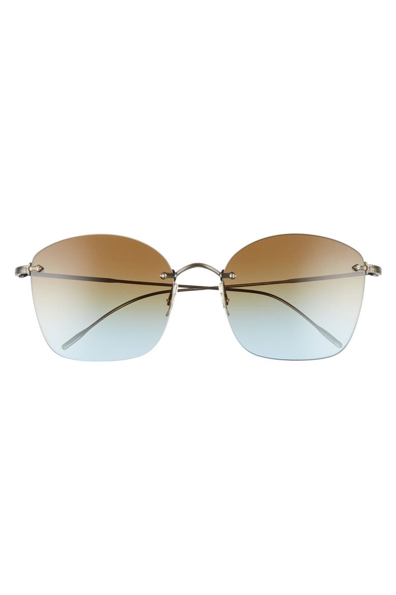 Marlien 58mm Sunglasses, Alternate, color, ANTIQUE GOLD/ AZURE BROWN