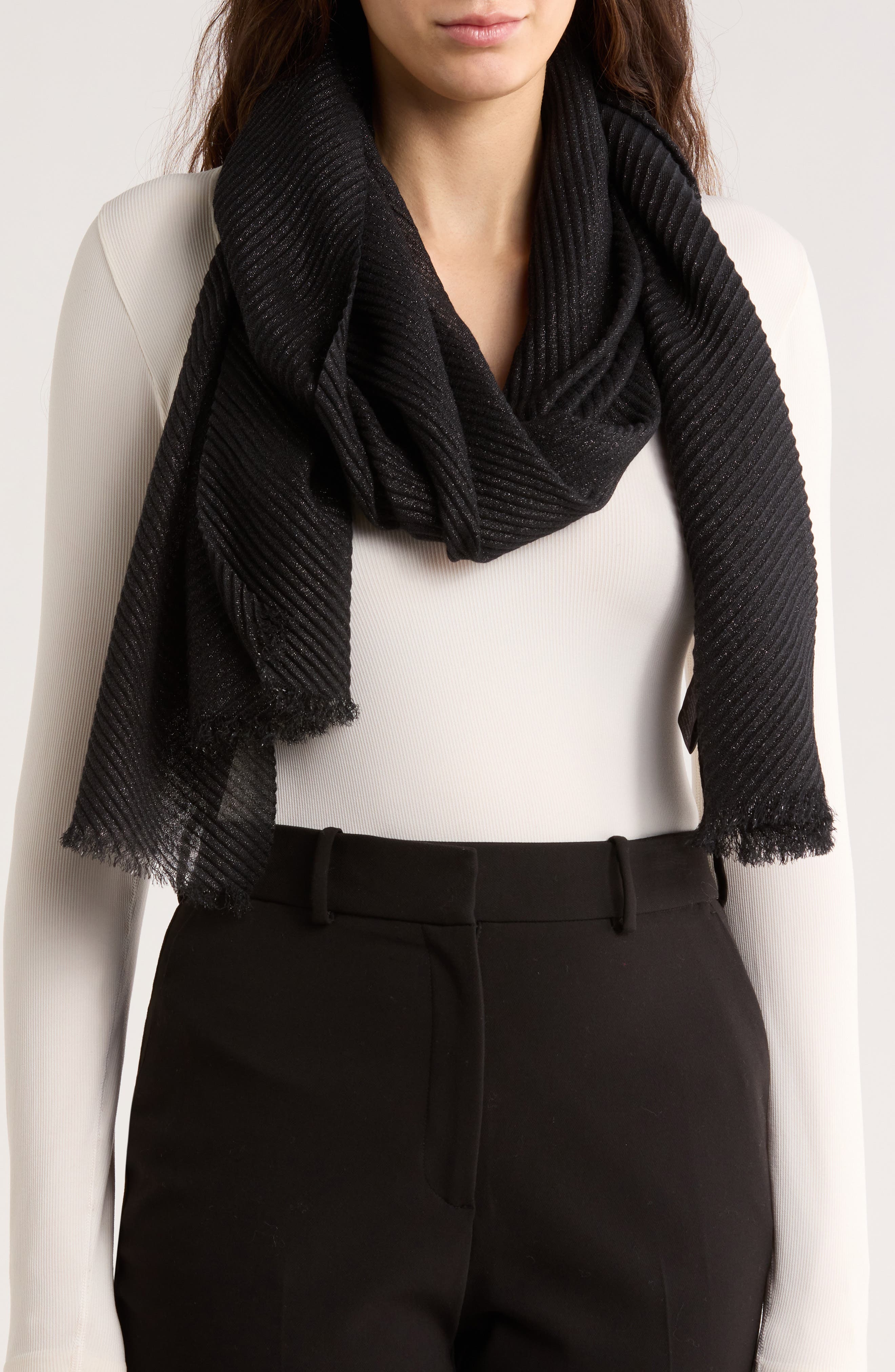 Vince Camuto Pleated Shine Wrap