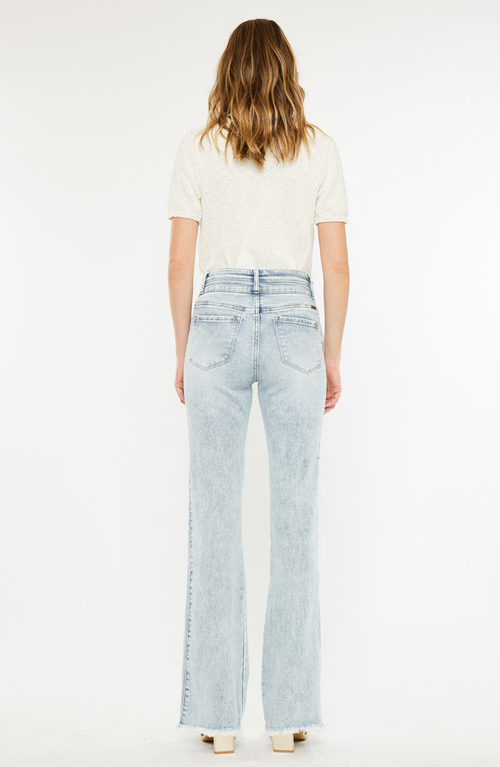 Kancan Kara High Rise Flare Jeans In Blue