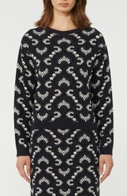 Weekend Max Mara Abstract Print Crewneck Sweater