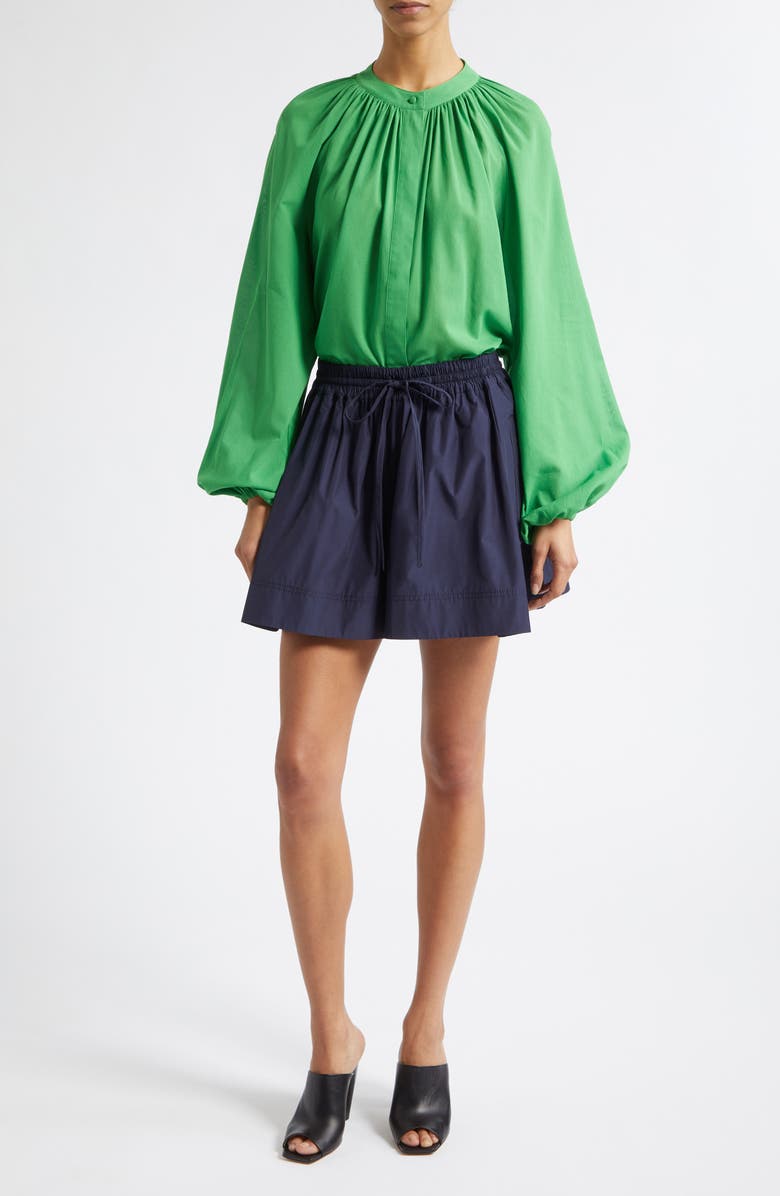 Derek Lam 10 Crosby Zoey Blouson Sleeve Shirt, Alternate, color, Online Lime