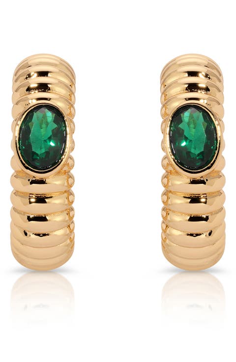 Contemporary Large Textured Hoop Earrings