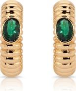 Ettika Contemporary Large Textured Hoop Earrings