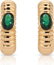 Ettika Contemporary Large Textured Hoop Earrings