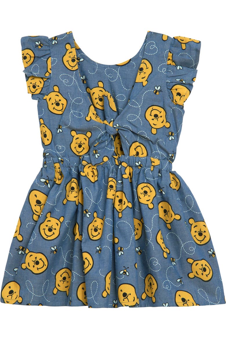 Winnie the Pooh Chambray Dress, Alternate, color, Pooh Medium Blue